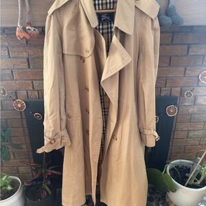Burberry Beige Trench Coat with Check Lining